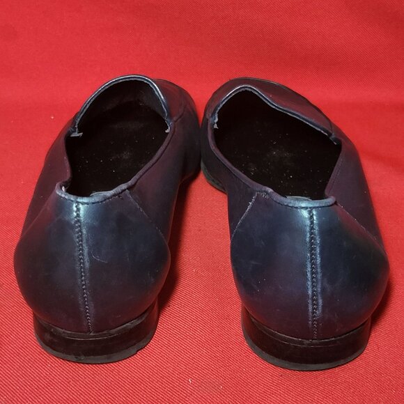 Nine West Leather Navy Blue Slip On Flat Shoes 5 1/2 M - Picture 9 of 10